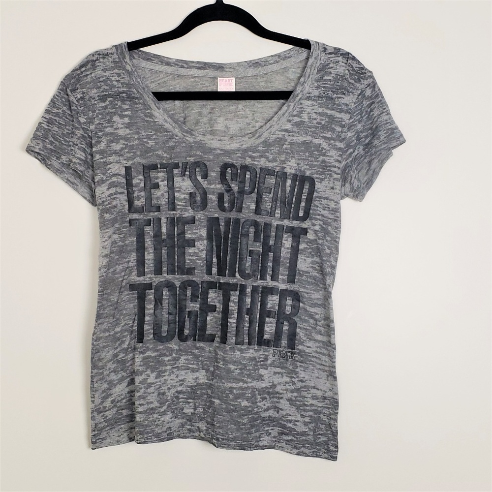 PINK burnout graphic t-shirt D15